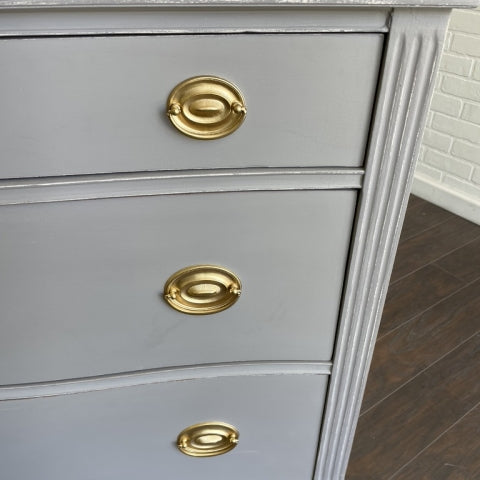 Vintage Single Bow Dresser - Ash Gray