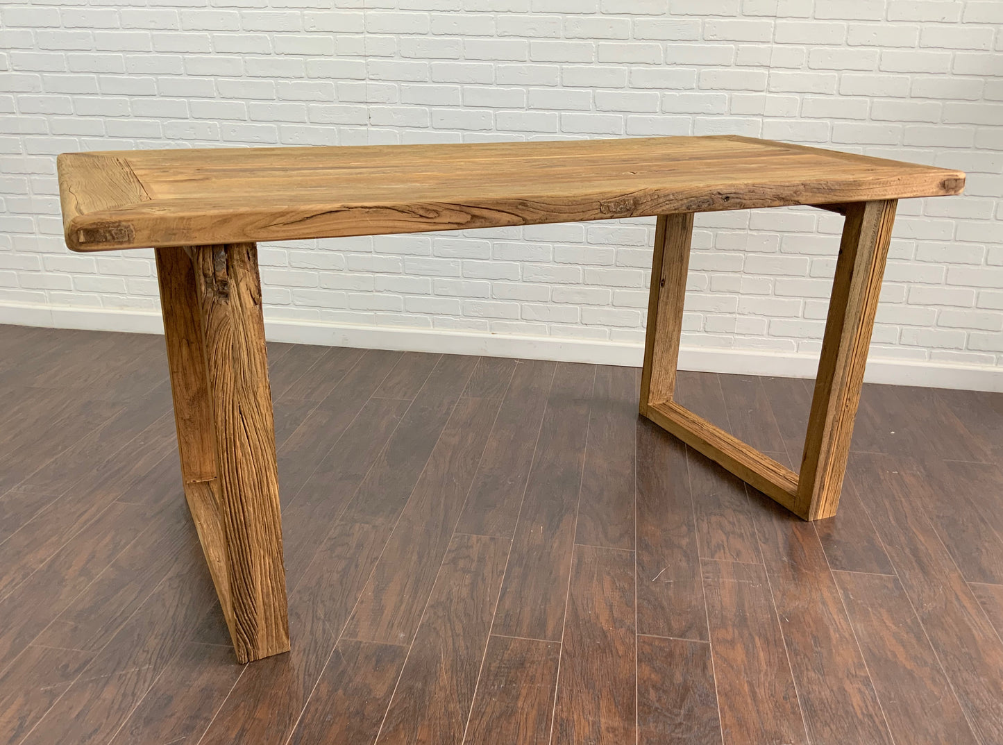 Reclaimed Elm Dining Table - Desk