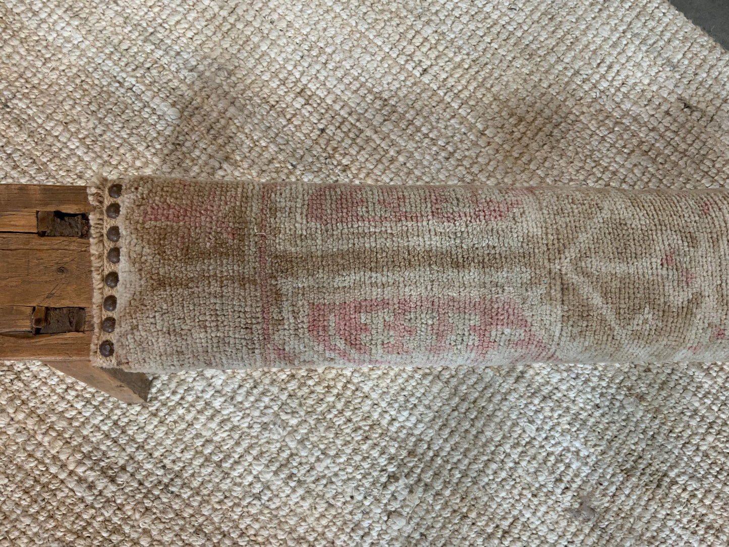 Vintage Turkish Upholstered Entryway Bench - CB102