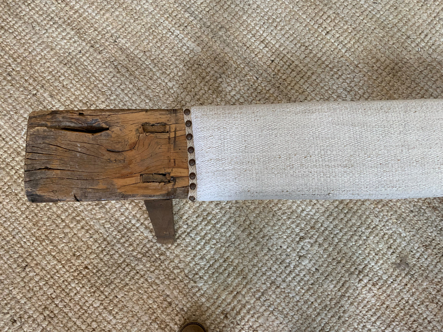 Vintage Turkish Upholstered Entryway Bench - CB300