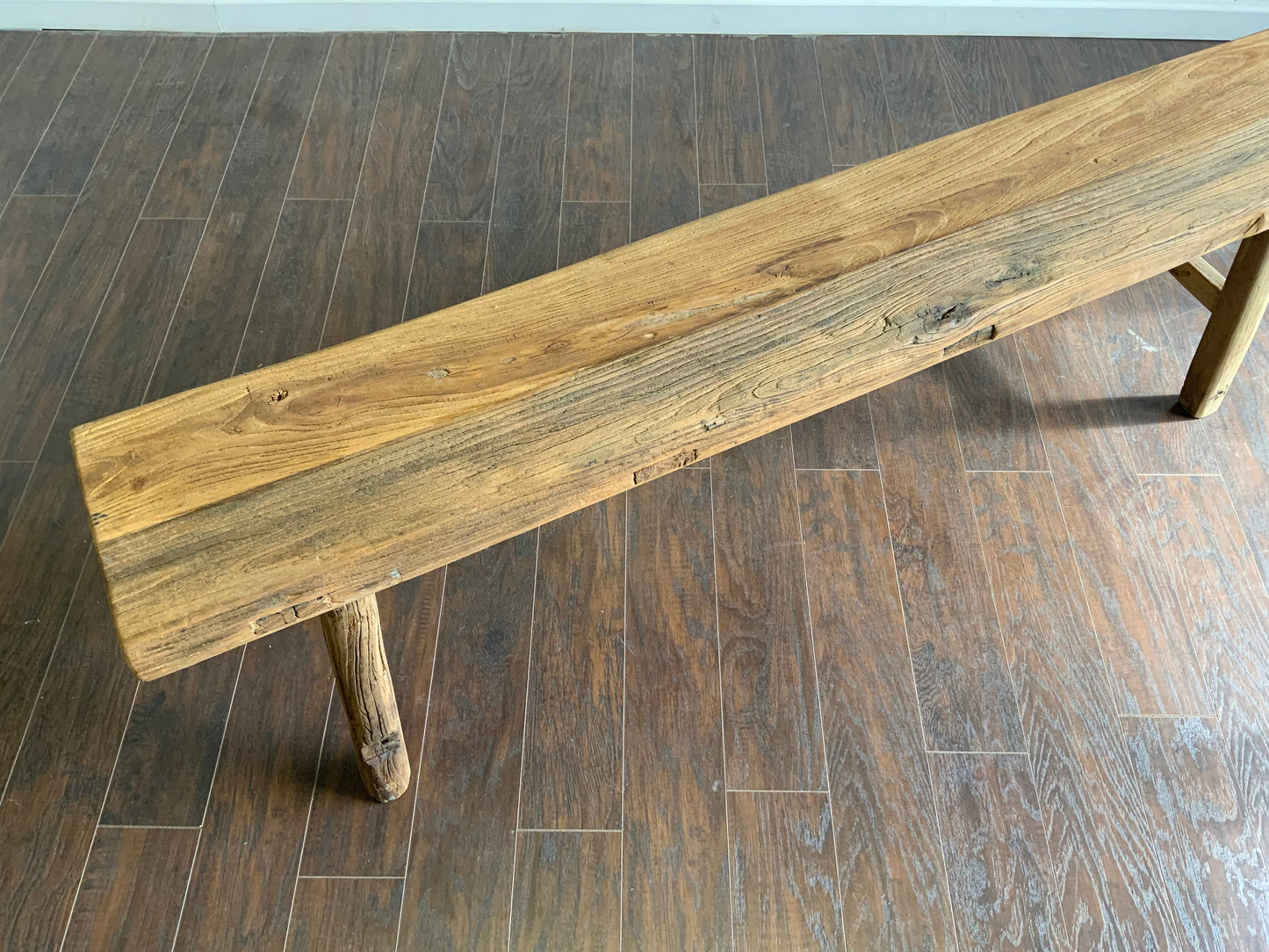 Reclaimed Elm 5’7” Entryway Bench