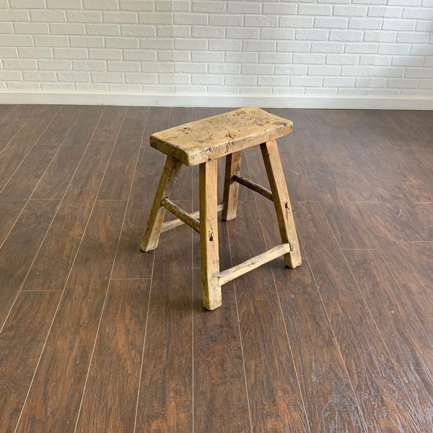 Vintage Reclaimed Elm Wood Seat