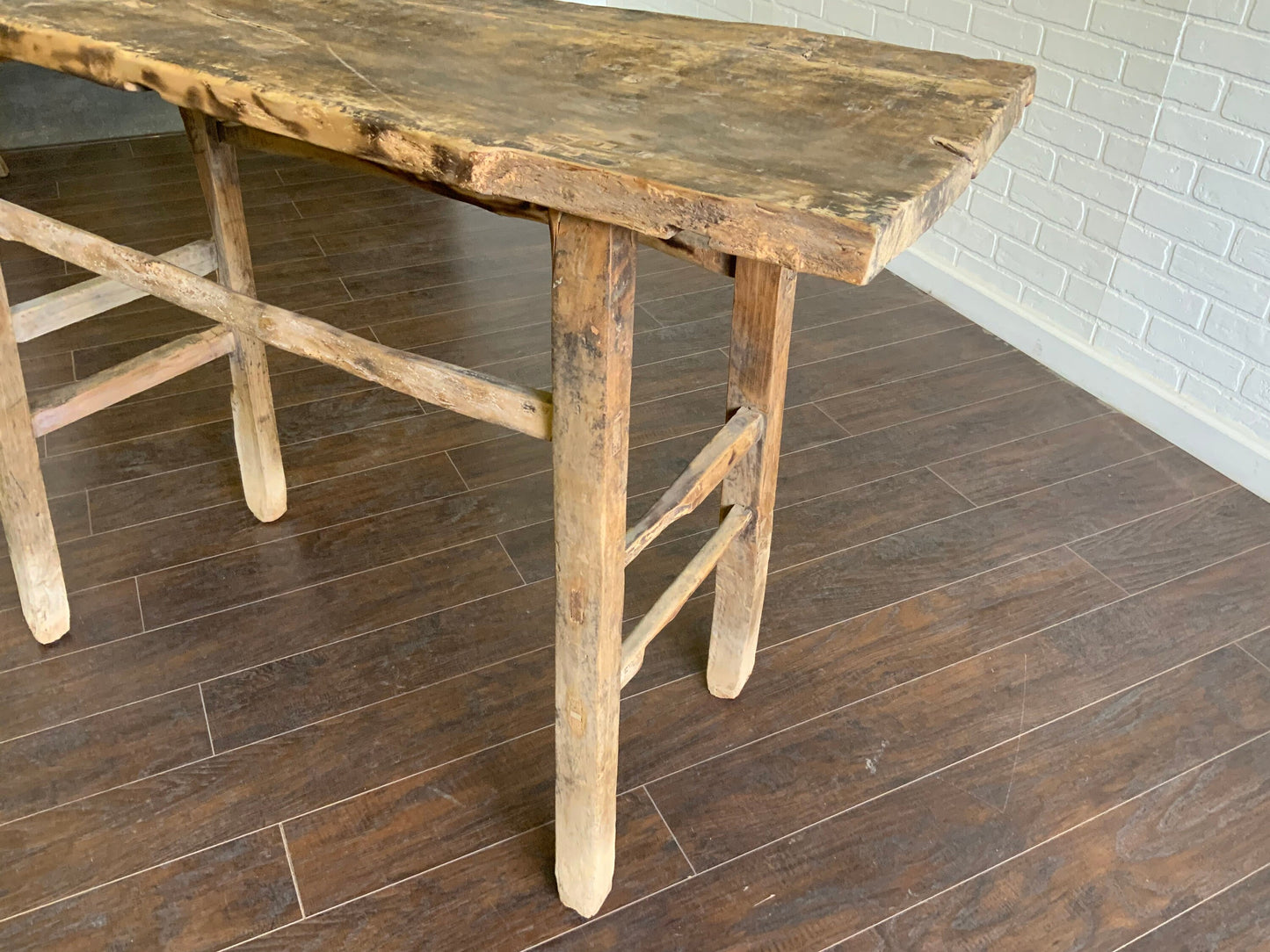 Vintage Elm Console Table