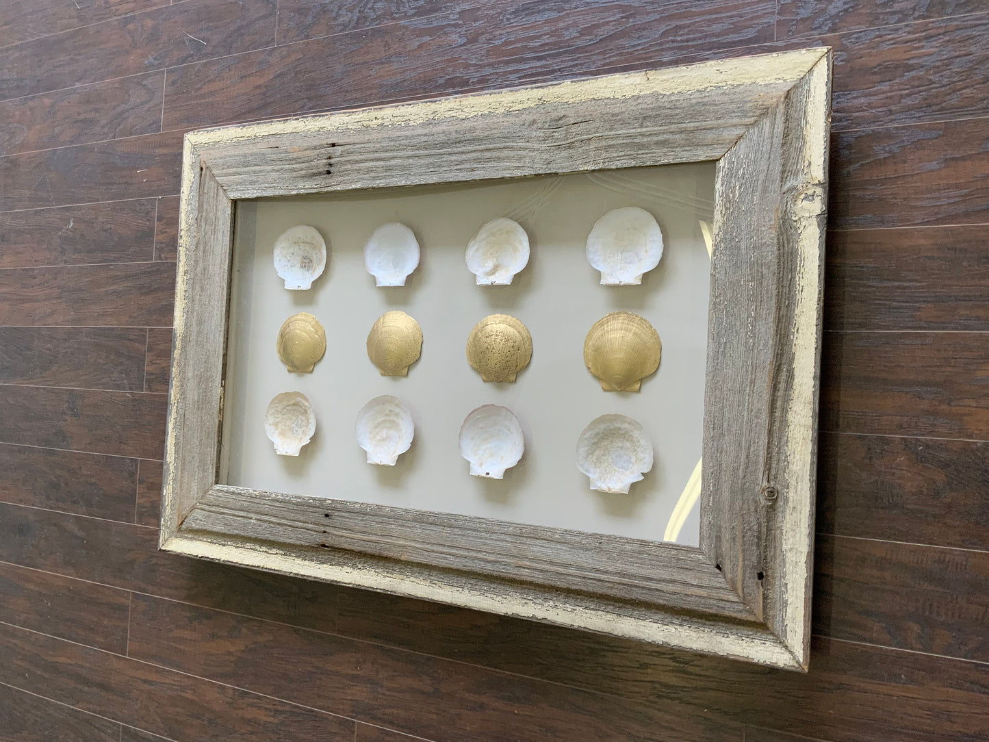 LG - Rectangle Reclaimed Wood Shadow Box - 31” x 45” - 12 Scallops