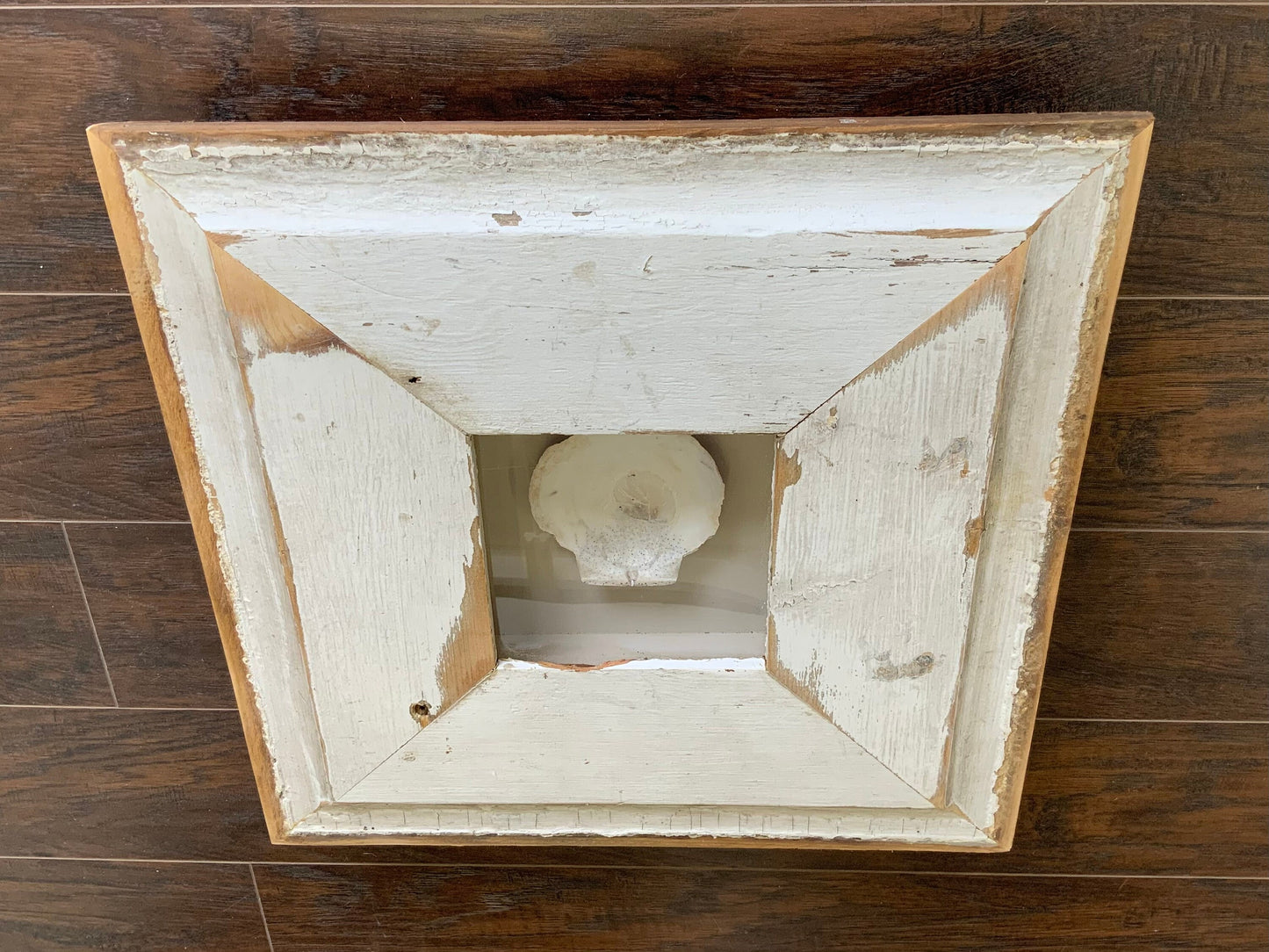 SM - Square Reclaimed Wood Shadow Box - 16.5” - Scallops