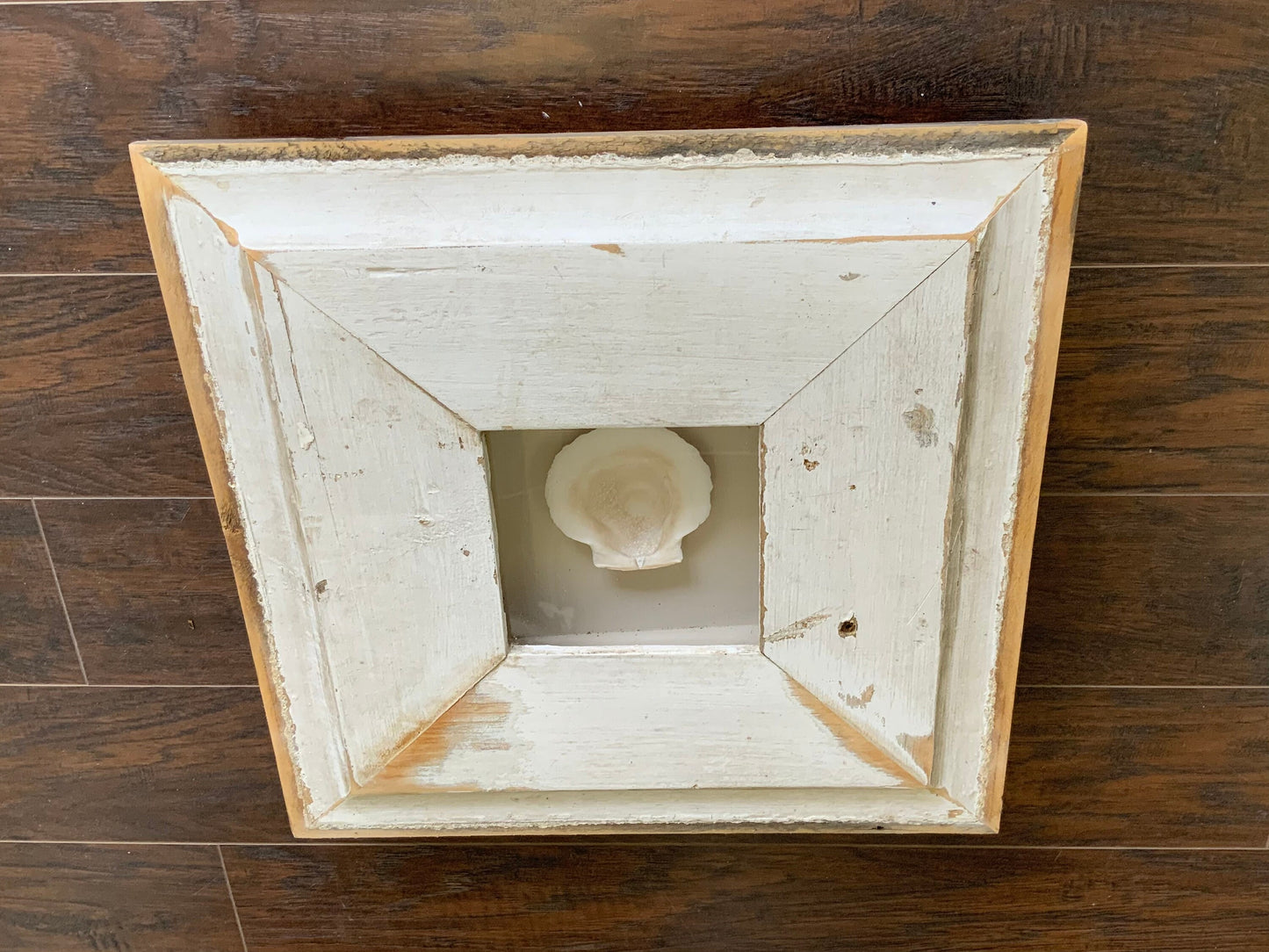 SM - Square Reclaimed Wood Shadow Box - 16.5” - Scallops