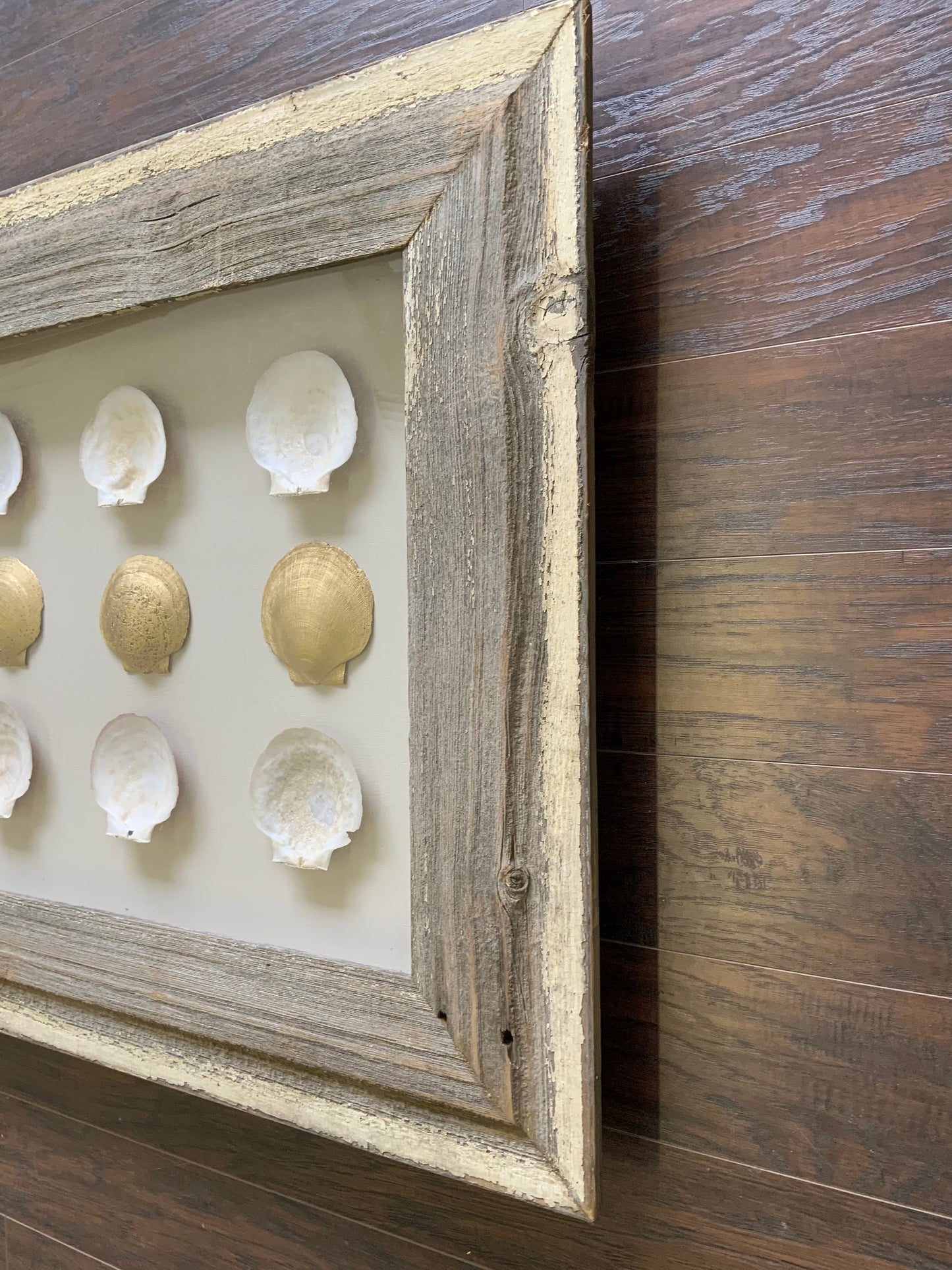 LG - Rectangle Reclaimed Wood Shadow Box - 31” x 45” - 12 Scallops
