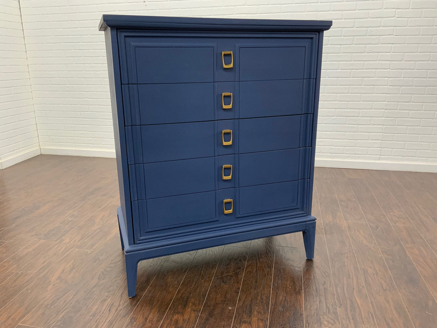 Vintage MCM Tall Chest - Cobalt Blue