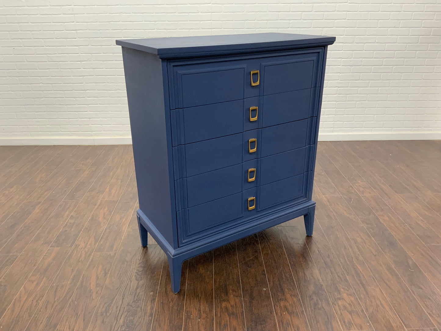 Vintage MCM Tall Chest - Cobalt Blue