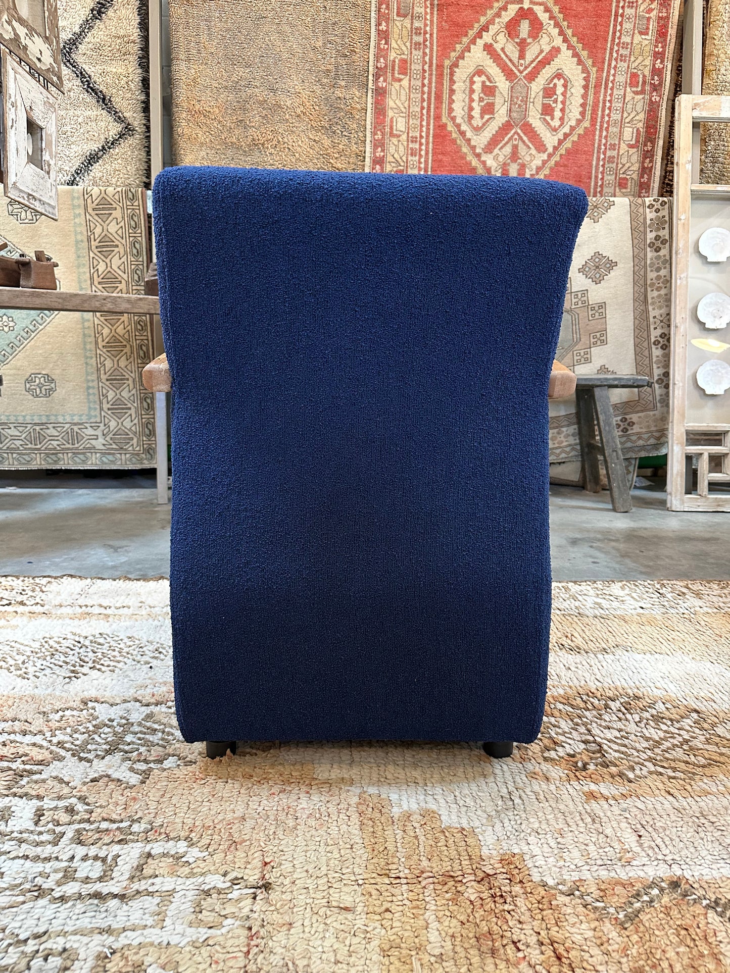 Modern Design Upholstered Walnut Arm Chair - 3 Colors