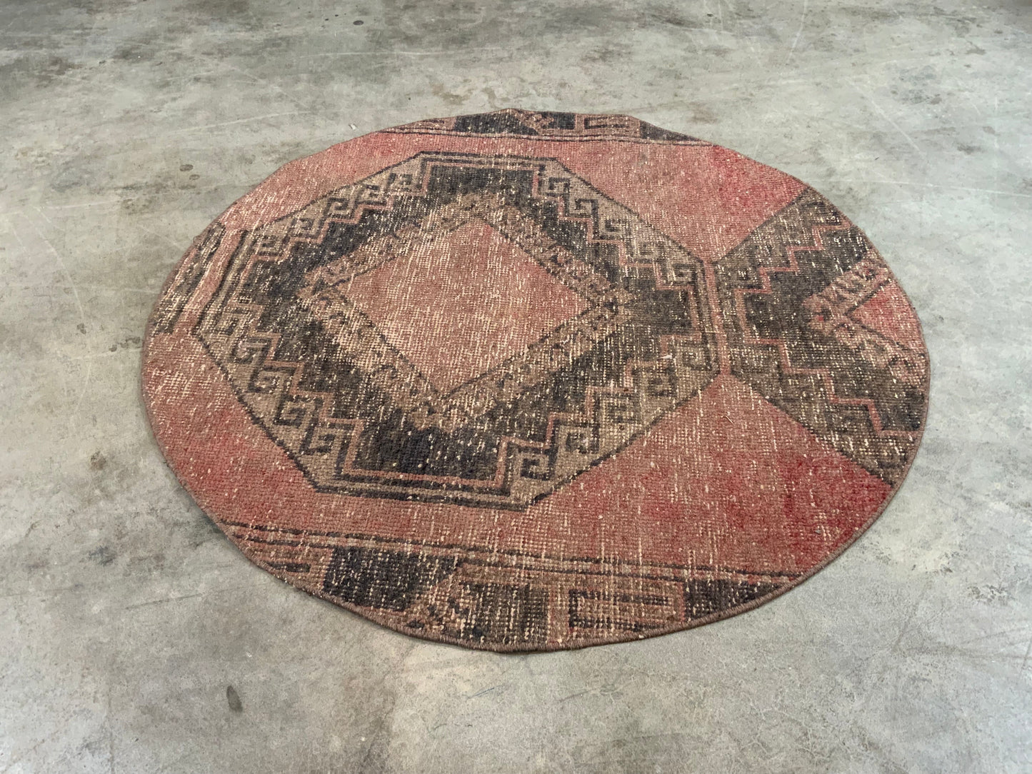 Authentic Vintage Turkish Rug TKRG9718291300 - 3'8" x 3'8”