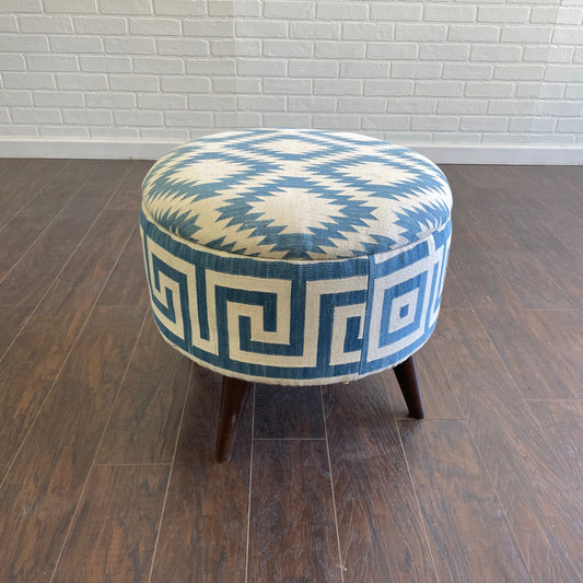 Round Turkish Upholstered Ottoman Modern Design - LG