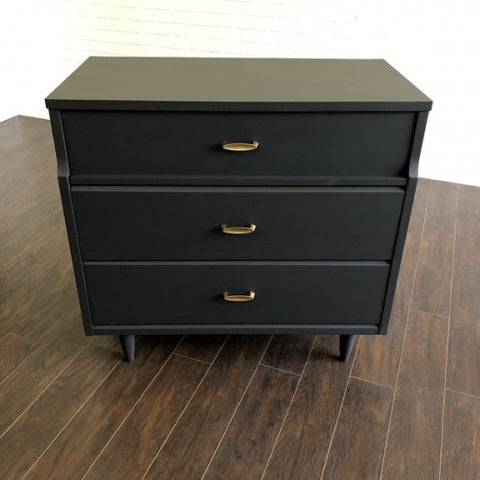 Vintage 3 Drawer MCM Chest - Charcoal
