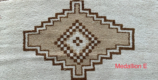 TK1002 - Customizable Vintage Rug Upholstered Ottoman - E