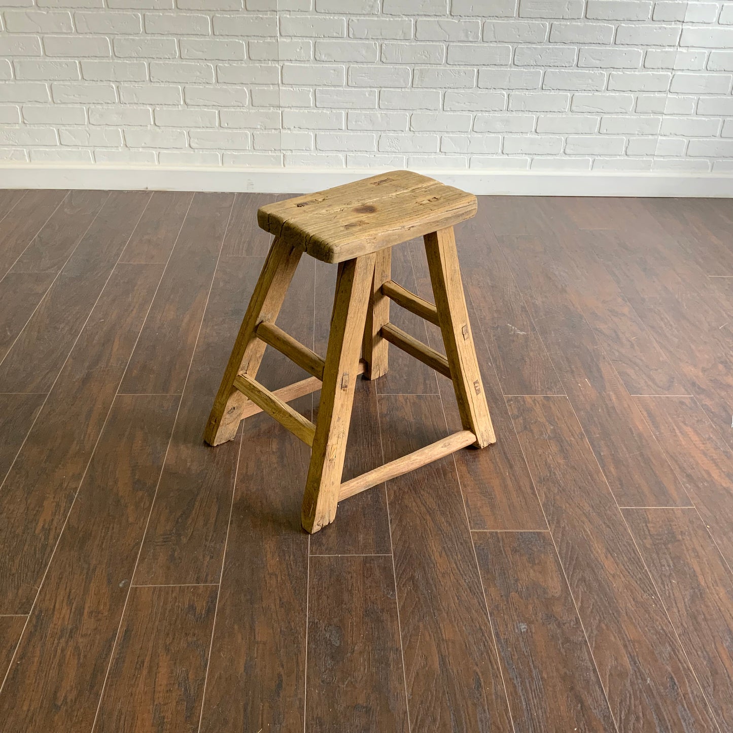 Vintage Reclaimed Elm Wood Seat