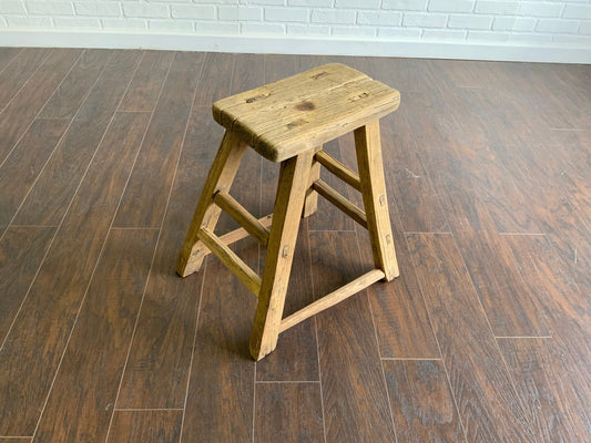 Vintage Reclaimed Elm Wood Seat