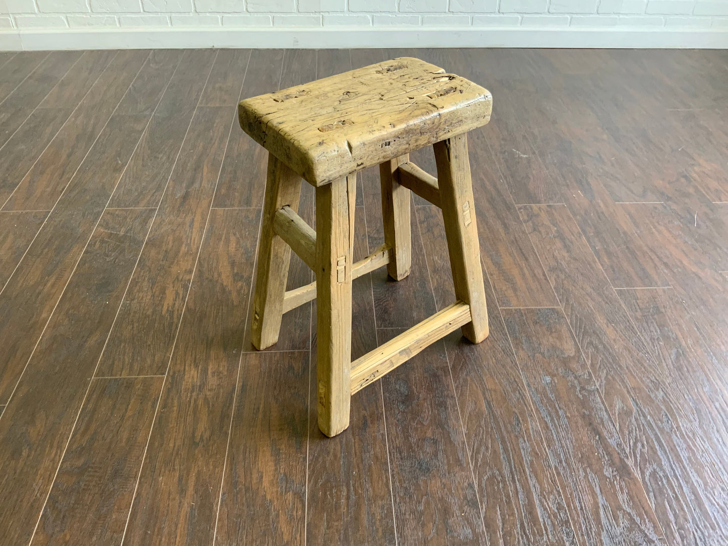 Vintage Reclaimed Elm Wood Seat