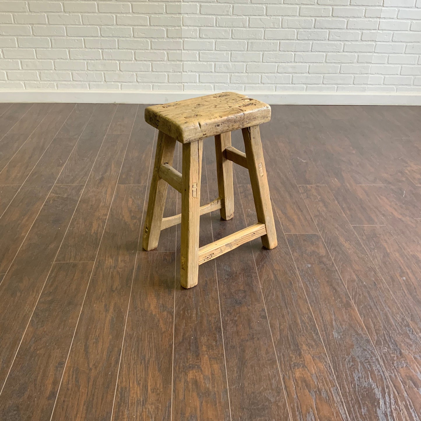 Vintage Reclaimed Elm Wood Seat