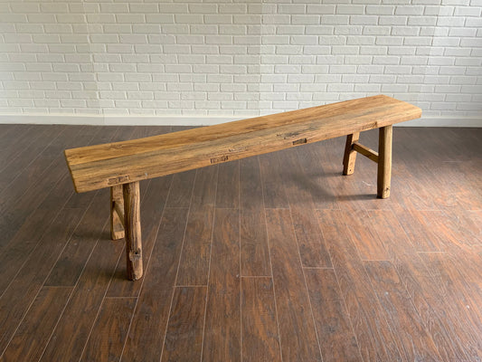 Reclaimed Elm 5’7” Entryway Bench