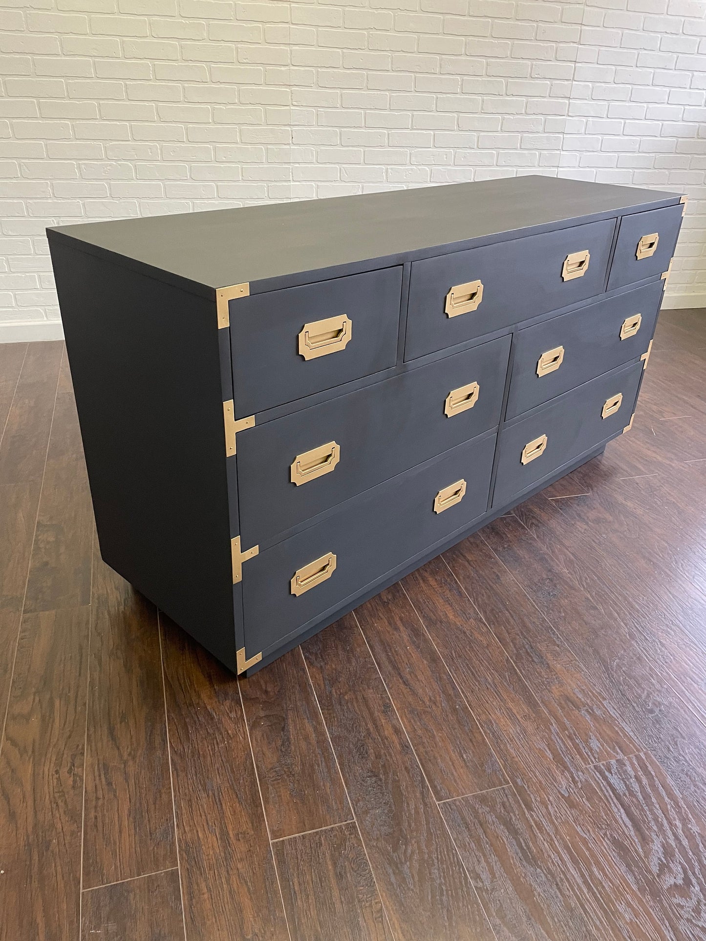 Vintage 6 Drawer MCM Design Dresser - Charcoal