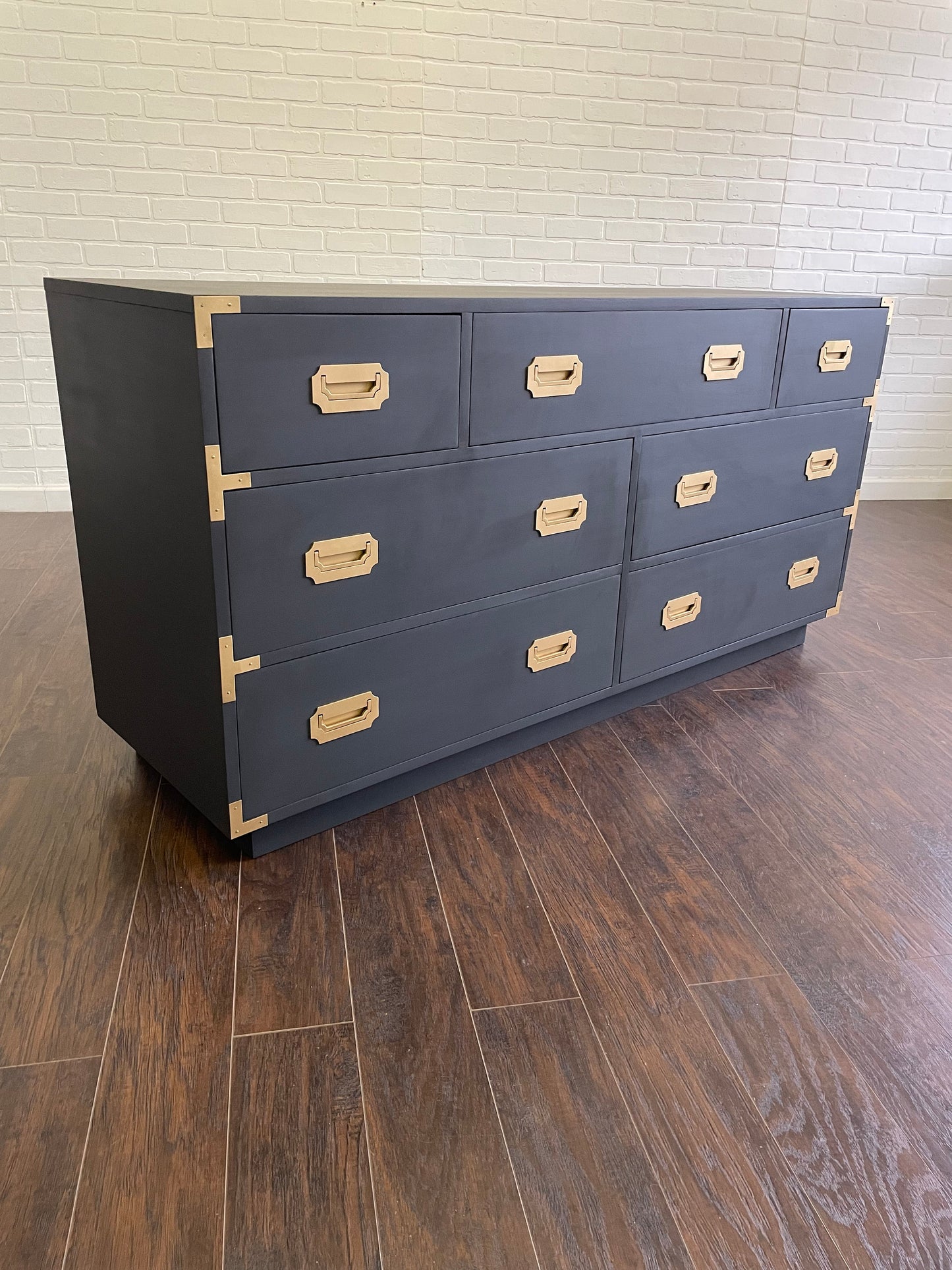 Vintage 6 Drawer MCM Design Dresser - Charcoal