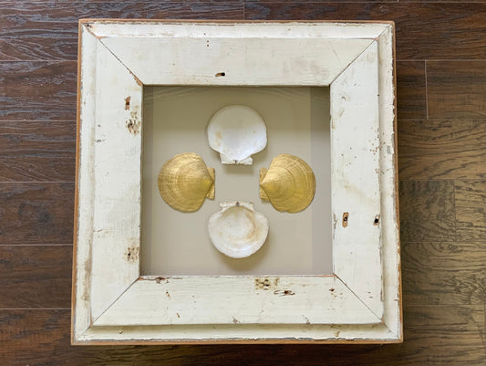 LG - Square Reclaimed Wood Shadow Box - 26" - 4 Scallops