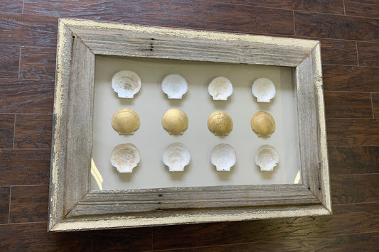 LG - Rectangle Reclaimed Wood Shadow Box - 31” x 45” - 12 Scallops