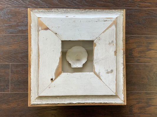 SM - Square Reclaimed Wood Shadow Box - 16.5” - Scallops