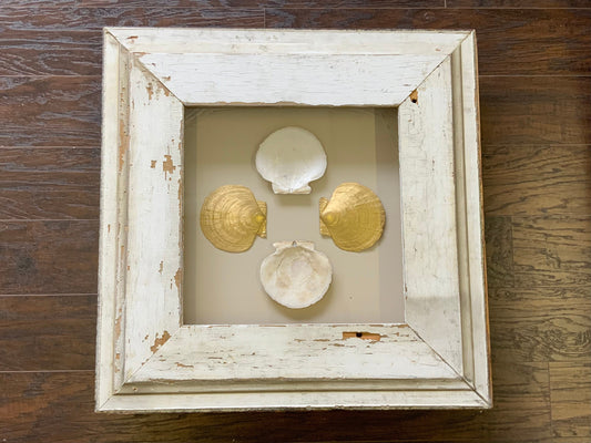 LG - Square Reclaimed Wood Shadow Box - 26" - 4 Scallops