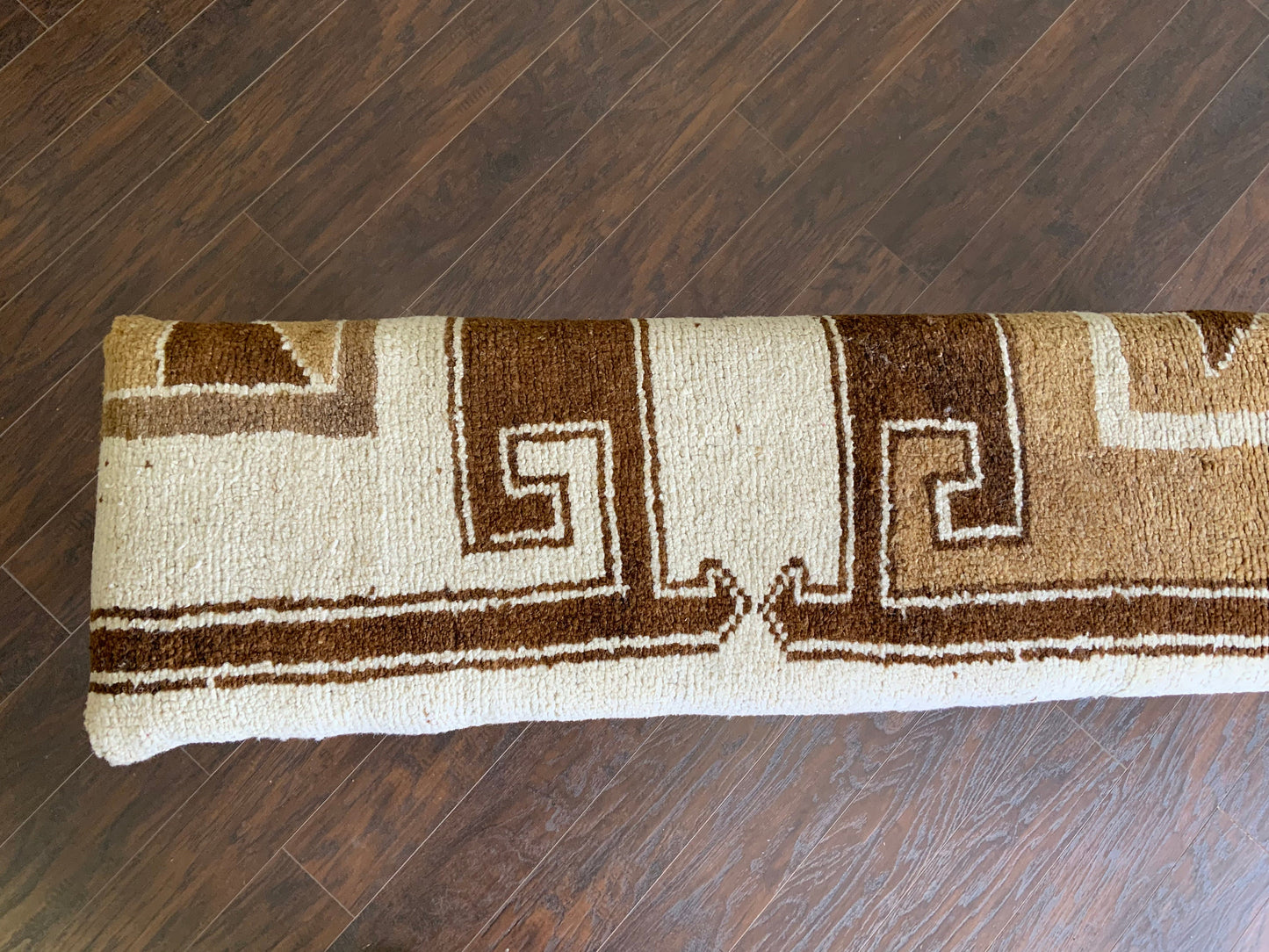 XL - Vintage Rug Upholstered Wood Bench
