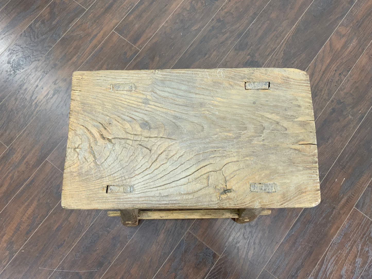 Vintage Reclaimed Elm Wood Seat