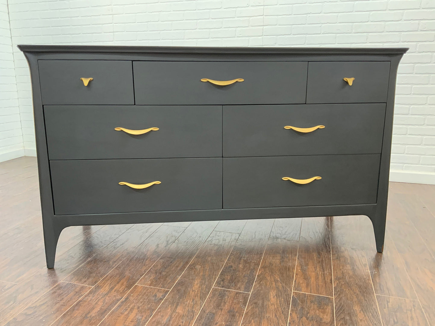Vintage MCM Dresser - Charcoal