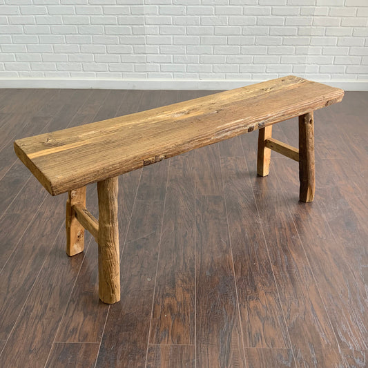Reclaimed Elm 4’ Entryway Bench