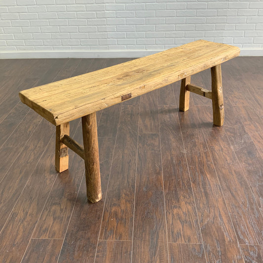 Reclaimed Elm 4’ Entryway Bench