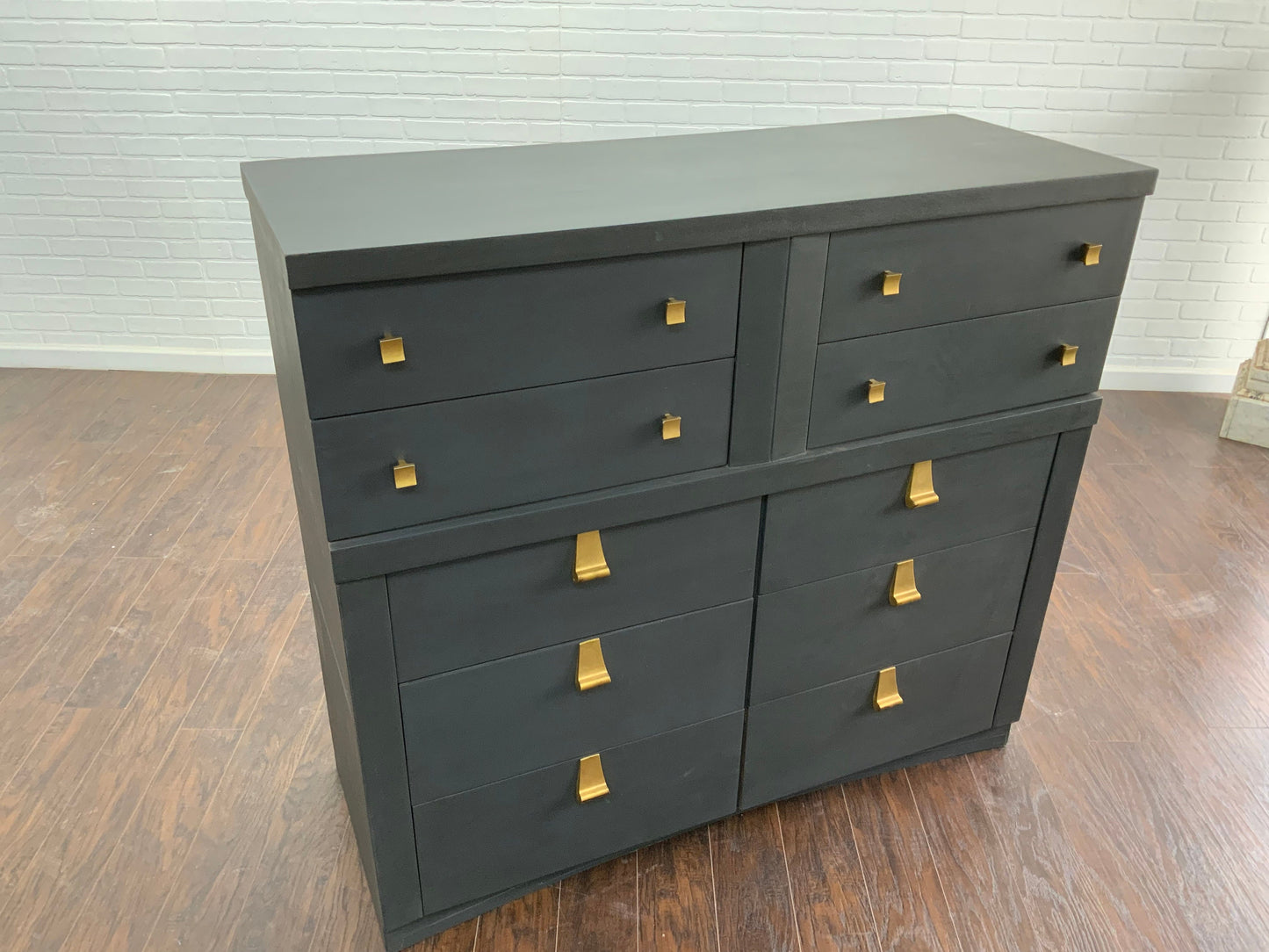 Vintage Kent Coffee Oversized MCM Tall Chest of Drawers - Charcoal