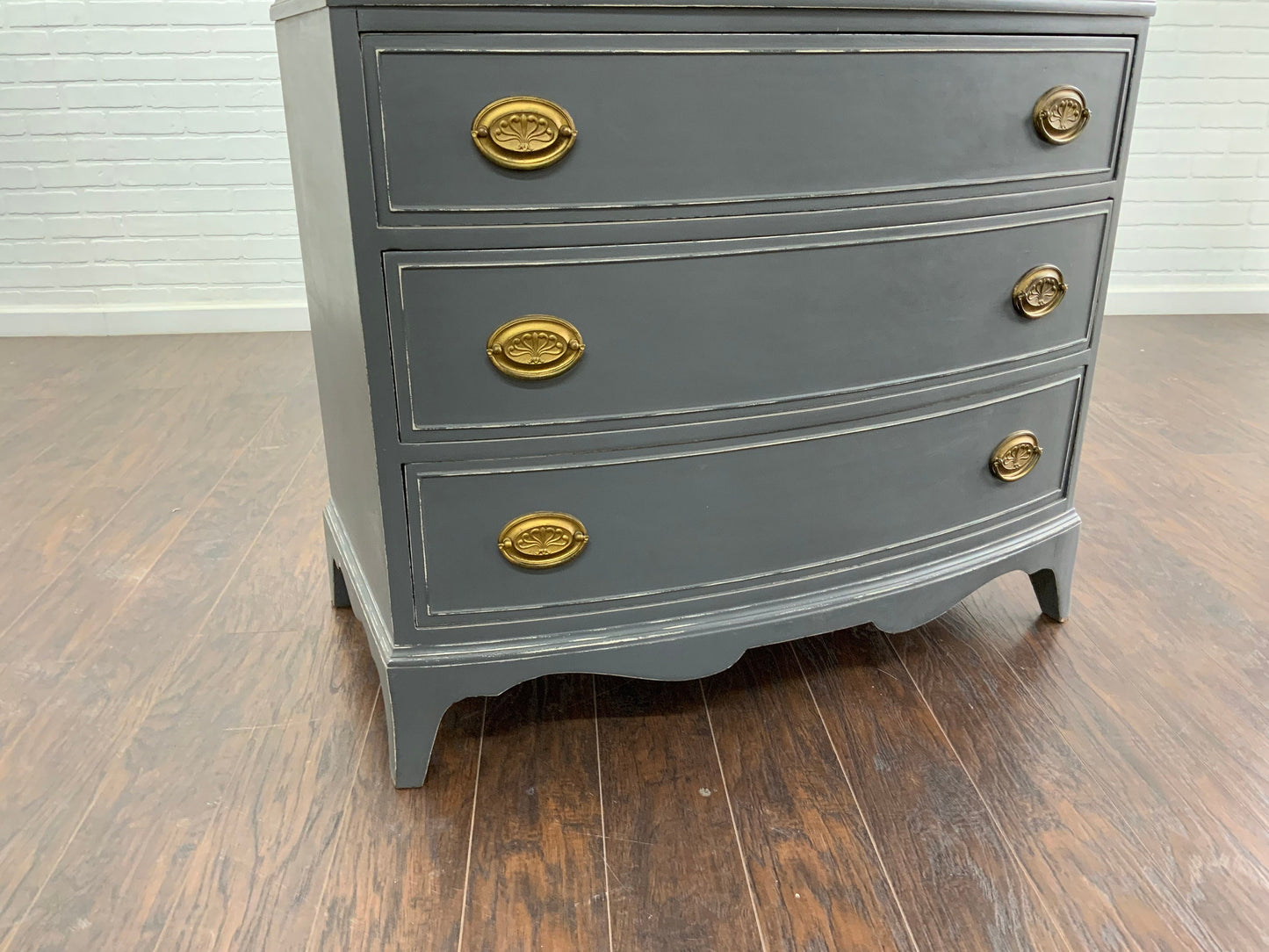 Vintage Traditional Tall Chest of Drawers - Slate Gray