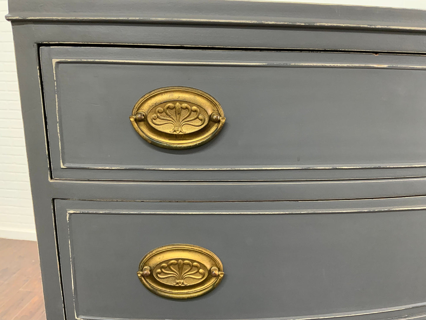 Vintage Traditional Tall Chest of Drawers - Slate Gray
