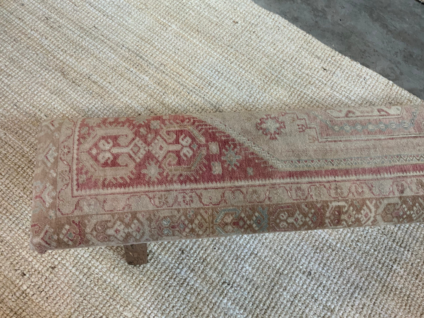 LG - Vintage Rug Upholstered Wood Bench